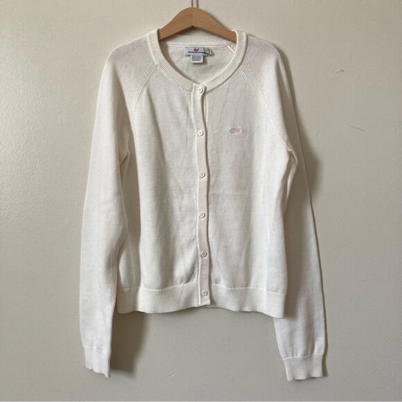 Ivory Cardigan Vineyard Vines Girls Size Large - Picture 1 of 9